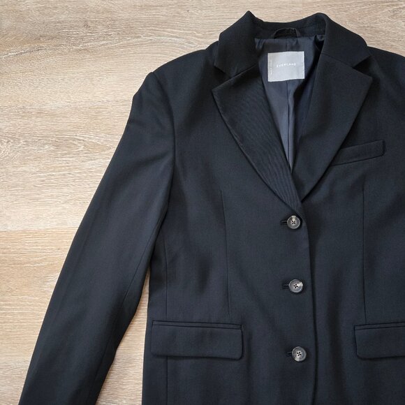 Everlane Italian Wool Blazer Oversized Fit Structured Notch Collar Size 2 NWOT - Picture 7 of 17